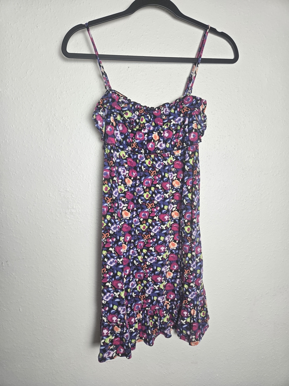 aerie Multicolor Floral Camisole Dress in Purple and Pink